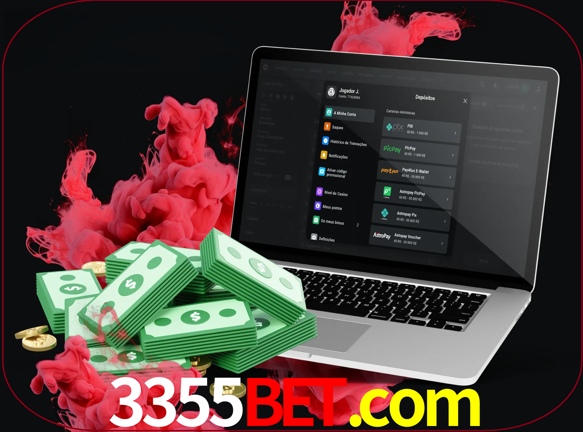 Para efetuar um depósito na sua conta 3355bet, basta escolher o método de depósito e especificar o montante.
