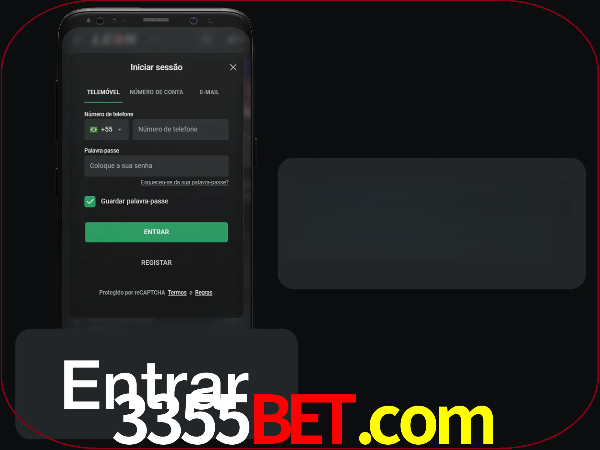 Faça o login para começar a apostar e jogar no cassino.